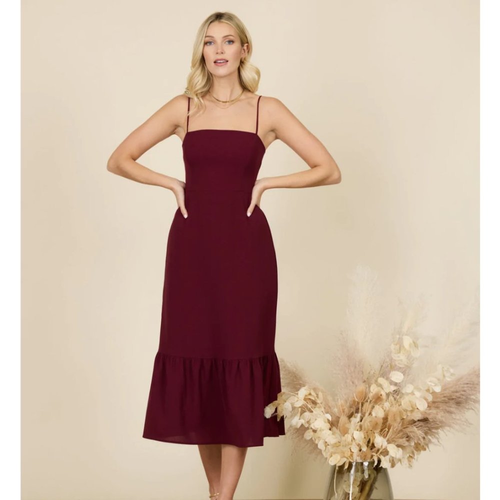Park & Fifth Singer Dress Burgundy